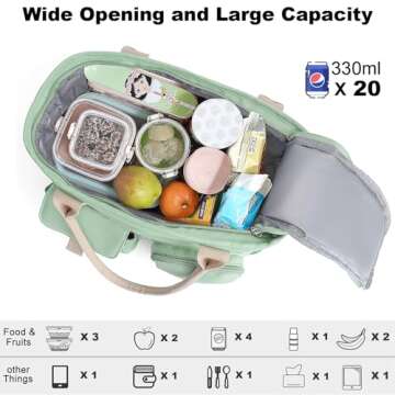 Stylish SUNUP Large Insulated Lunch Bag for Work