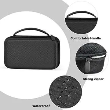 Carry Case for DYMO LabelManager 160/280 Portable Label Maker Bundle, Label Printer Portable Storage Holder Box for AC Adapter, Tape Cartridges, Chargers & Accessories (Box Only) - Black Inside