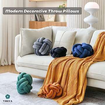 VBGYA Knot Pillow Ball Soft Plush Decorative Cushion