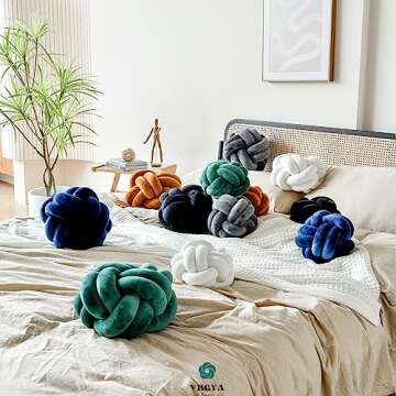 VBGYA Knot Pillow Ball Soft Plush Decorative Cushion