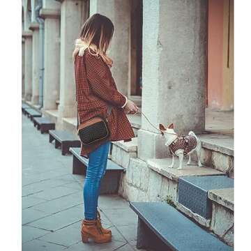 BOSTANTEN Quilted Crossbody Bags for Women Vegan Leather Purses Small Shoulder Handbags with Wide St...