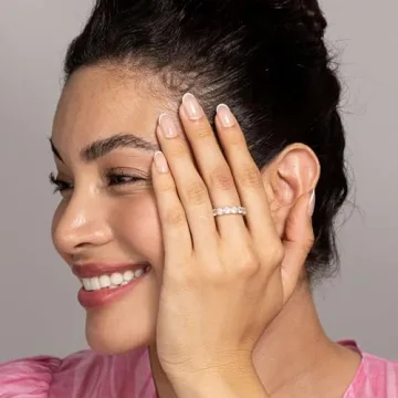 PAVOI 14K Gold Plated CZ Stackable Rings for Women