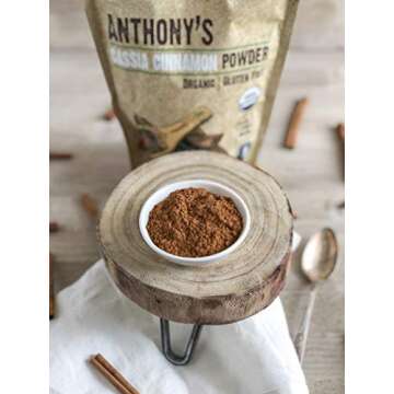 Anthony's Organic Cassia Cinnamon Powder, 1 lb, Ground, Gluten Free, Non GMO, Non Irradiated, Keto Friendly