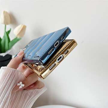 Cocomii - Rectangle Case Compatible with iPhone 12 - Puffer Jacket, Quilted Pattern, Glossy, Women Girls Men, Protective Phone Case for iPhone 12 6.1 inch, Silver