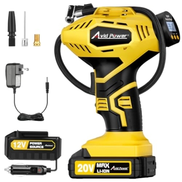 Cordless Tire Inflator with Battery - AVID POWER