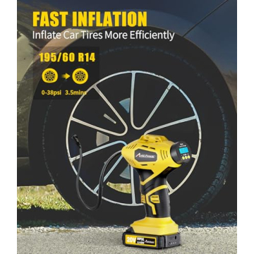 Cordless Tire Inflator with Battery - AVID POWER