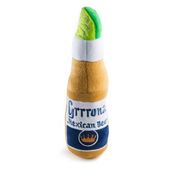 Haute Diggity Dog Grrrona Beer Bottle, Plush Designer Dog Toys with Interactive Squeaker, Stimulatin...