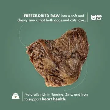 King Lou Pets - Whole Duck Hearts for Dogs and Cats - USA-Made Freeze Dried Duck Hearts - Taurine, Zinc, and Iron - Contains 30-50 Whole Hearts