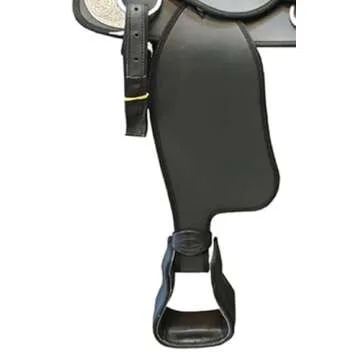 Supreme Series Synthetic Western Barrel Racing Horse Saddle Light Weight Horse Saddle All Accessory Included (Brown, 16 Inches) (16 Inches, Black)