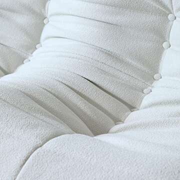 TIFLON Fireside Chair,Lazy Floor Sofa Couches,Teddy Velvet Lounge Chair, Accent Couch,Corner Chair Sofa for Living Room Bedroom Salon Office (Beige, 1Seat)