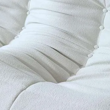 TIFLON Fireside Chair,Lazy Floor Sofa Couches,Teddy Velvet Lounge Chair, Accent Couch,Corner Chair Sofa for Living Room Bedroom Salon Office (Beige, 1Seat)