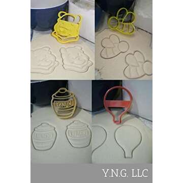 WINNIE THE POOH ADVENTURE THEME BALLOON HUNNY HONEY POT SET OF 4 COOKIE CUTTERS MADE IN USA PR1064