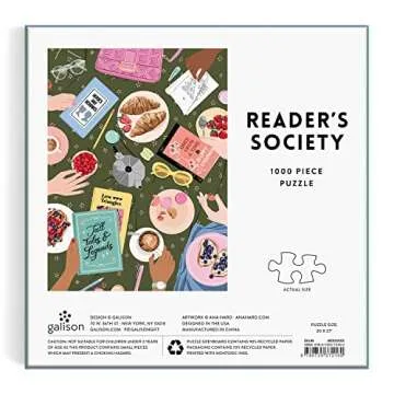 Galison Reader's Society 1000 Piece Puzzle from Galison - 1000 Piece Puzzle for Adults, Colorful Illustrations from Ana Hard, Thick and Sturdy Pieces, Great Gift Idea