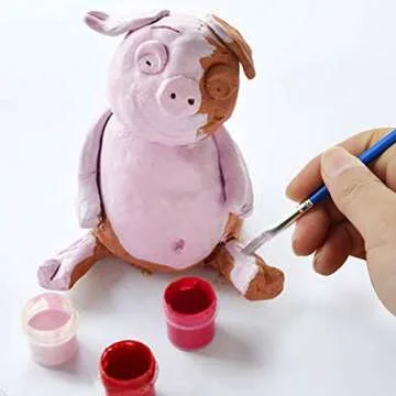 Hslife 120 Pcs Blue Handle Paint Brushes Set for Artists