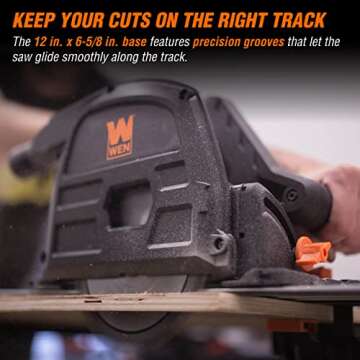WEN CT1065 10-Amp 6.5-Inch Plunge Cut Sidewinder Circular Track Saw,Black