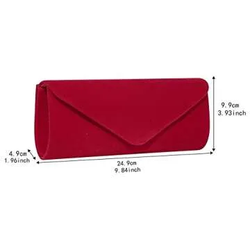 Chic Velvet Evening Bag Clutch by lovyoCoCo for Women