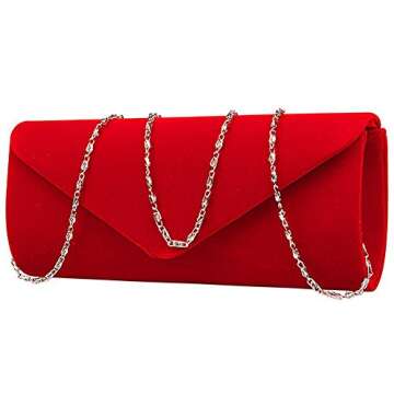 Chic Velvet Evening Bag Clutch by lovyoCoCo for Women