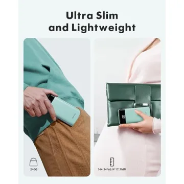 Portable Charger with Built-In Cables for Fast Charging