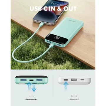 Portable Charger with Built-In Cables for Fast Charging