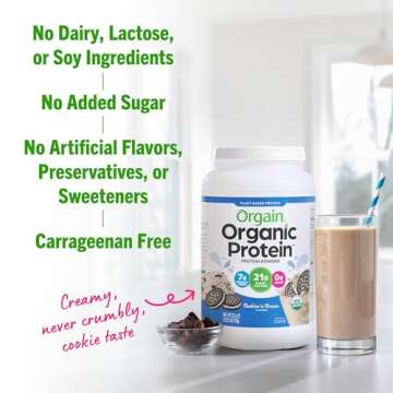 Orgain Organic Vegan Protein Powder - Cookies & Cream Flavor
