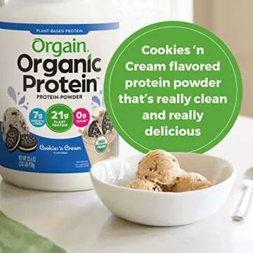 Orgain Organic Vegan Protein Powder - Cookies & Cream Flavor