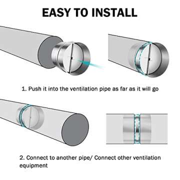 8 Inch Backdraft Damper for Efficient Airflow Control