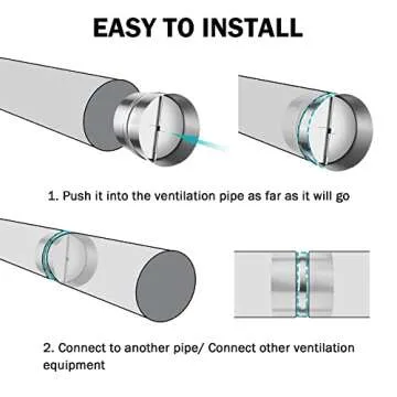 8 Inch Backdraft Damper for Efficient Airflow Control