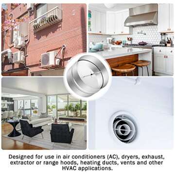 8 Inch Backdraft Damper for Efficient Airflow Control