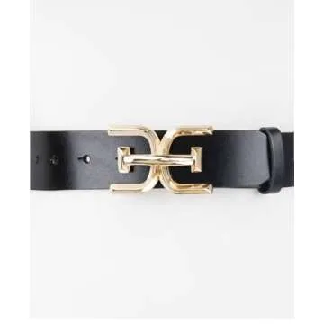 Stylish Sam Edelman Women's Double-E Logo Plaque Belt