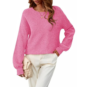 MEROKEETY Women's Oversized Pullover Sweater for Fall