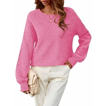 MEROKEETY Women's Oversized Pullover Sweater for Fall