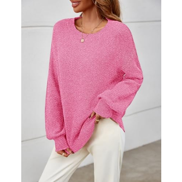MEROKEETY Women's Oversized Pullover Sweater for Fall