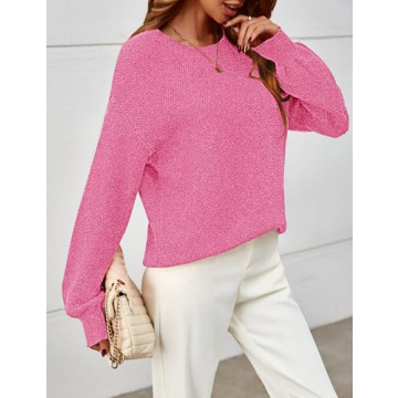 MEROKEETY Women's Oversized Pullover Sweater for Fall