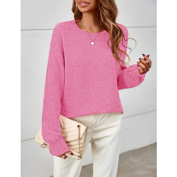 MEROKEETY Women's Oversized Pullover Sweater for Fall