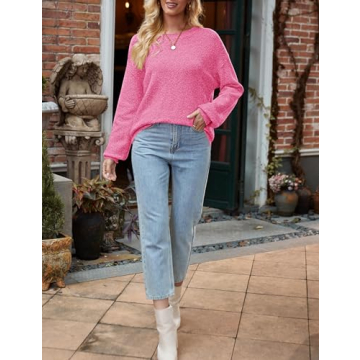 MEROKEETY Women's Oversized Pullover Sweater for Fall
