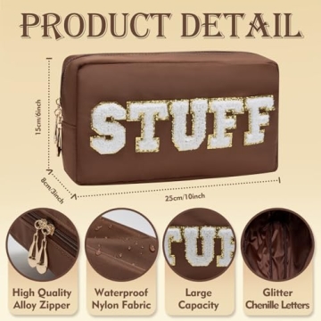 Burskit Preppy Makeup Bags 4 Pcs Travel Organizer Set