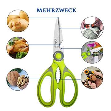 Kitchen Shears, Acelone Premium Heavy Duty Shears Ultra Sharp Stainless Steel Multi-function Kitchen...