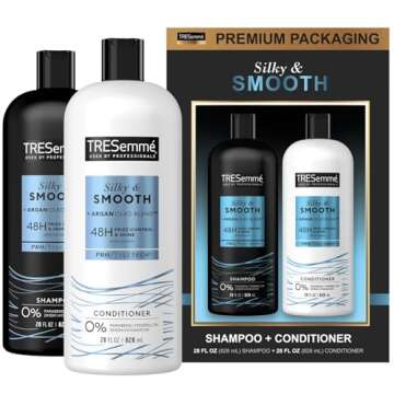 TRESemmé Shampoo and Conditioner Set, Silky & Smooth + Keratin Repair Hair Mask – Anti-Frizz Hair...
