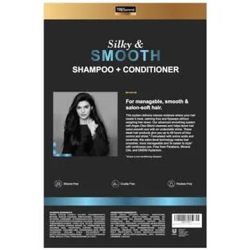 TRESemmé Shampoo and Conditioner Set, Silky & Smooth + Keratin Repair Hair Mask – Anti-Frizz Hair Products with Argan Oleo Blend (3 Piece Set)