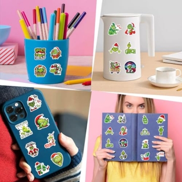 55pcs Christmas Grinches Stickers for Kids and Teens