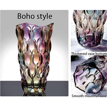 CEMABT Glass Vases for Flowers，Thickened 3.4 lb Morden vases for Tables Centerpieces, vase for Hom...