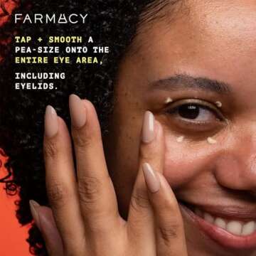 Farmacy Brightening Eye Cream - Wake Up Honey Under Eye Cream for Dark Circles + Puffiness - Caffeine Eye Cream Enriched with Vitamin C + Cranberry Peptide to Smooth Wrinkles Over Time (6ml)