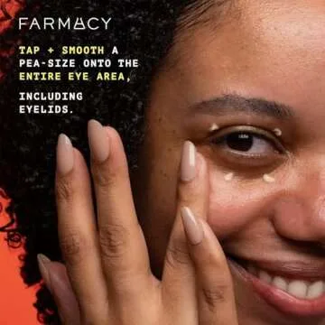 Farmacy Brightening Eye Cream - Wake Up Honey Under Eye Cream for Dark Circles + Puffiness - Caffeine Eye Cream Enriched with Vitamin C + Cranberry Peptide to Smooth Wrinkles Over Time (6ml)