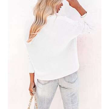 Lacozy Women Open Front Lightweight Cardigan Oversized Knit Sweaters Dressy Long Sleeve Cardigans White S