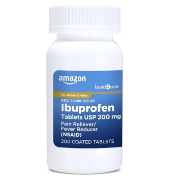 Amazon Basic Care Ibuprofen Tablets for Pain Relief 200 mg