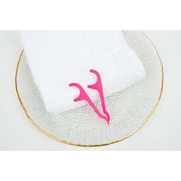 DentAdvance Original Dental Floss Picks - Easy Reach Back Teeth | Tooth Flossers | Pink, Unflavored, 70 ct, w/ Travel Case