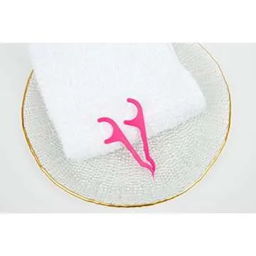 DentAdvance Original Dental Floss Picks - Easy Reach Back Teeth | Tooth Flossers | Pink, Unflavored, 70 ct, w/ Travel Case