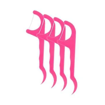 DentAdvance Original Dental Floss Picks - Easy Reach Back Teeth | Tooth Flossers | Pink, Unflavored, 70 ct, w/ Travel Case