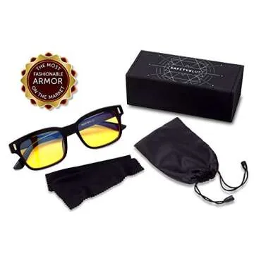 SafetyBlue ™ Screen Savior Blue Light Blocking Glasses - Computer & Gaming Eyewear to Reduce Eye Strain/Yellow Lenses Block Light/Eliminate Eye Strain