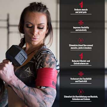 Rocktape RockFloss 2" Compression Muscle Recovery Tack Mobility Band, Red, One Size